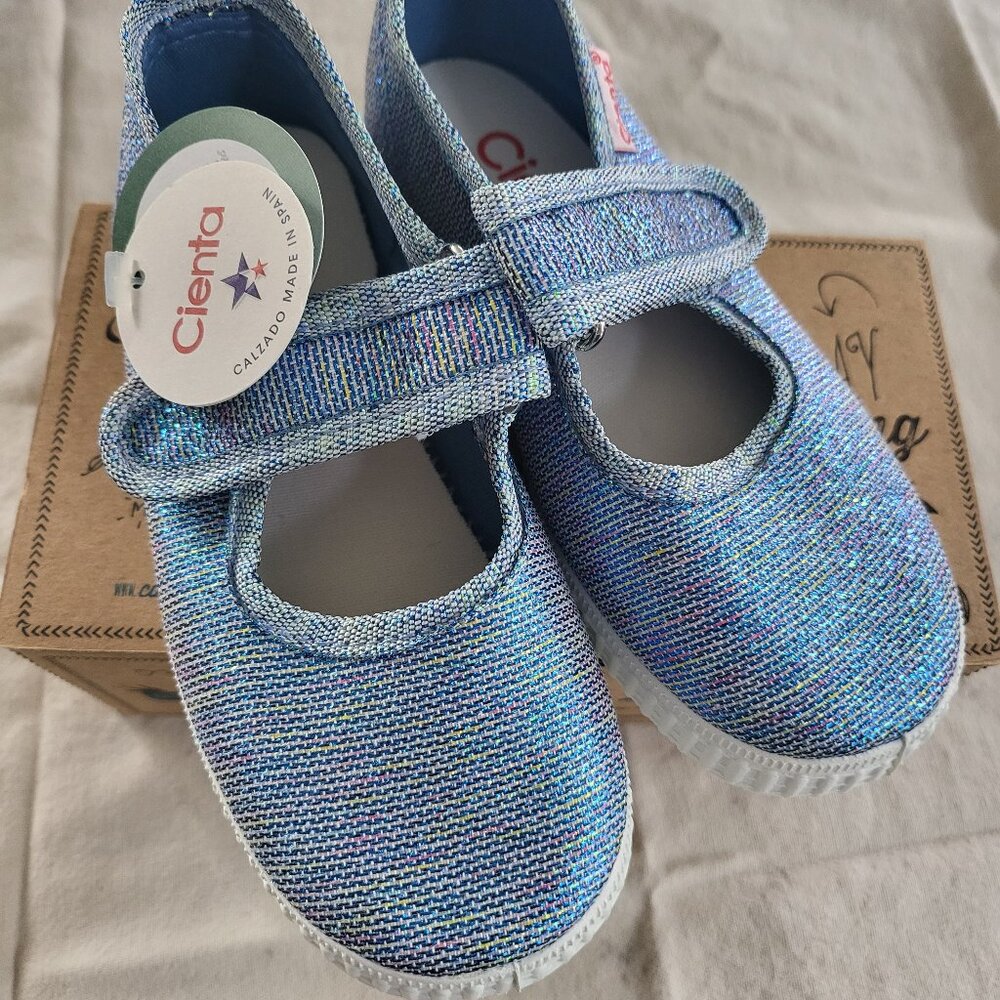 NIB Cienta Azul Blue MaryJane Shoes Toddler Size 26 / 9